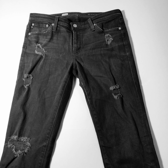 Adriano Goldschmied Black Distressed Women Jeans - Picture 3 of 9